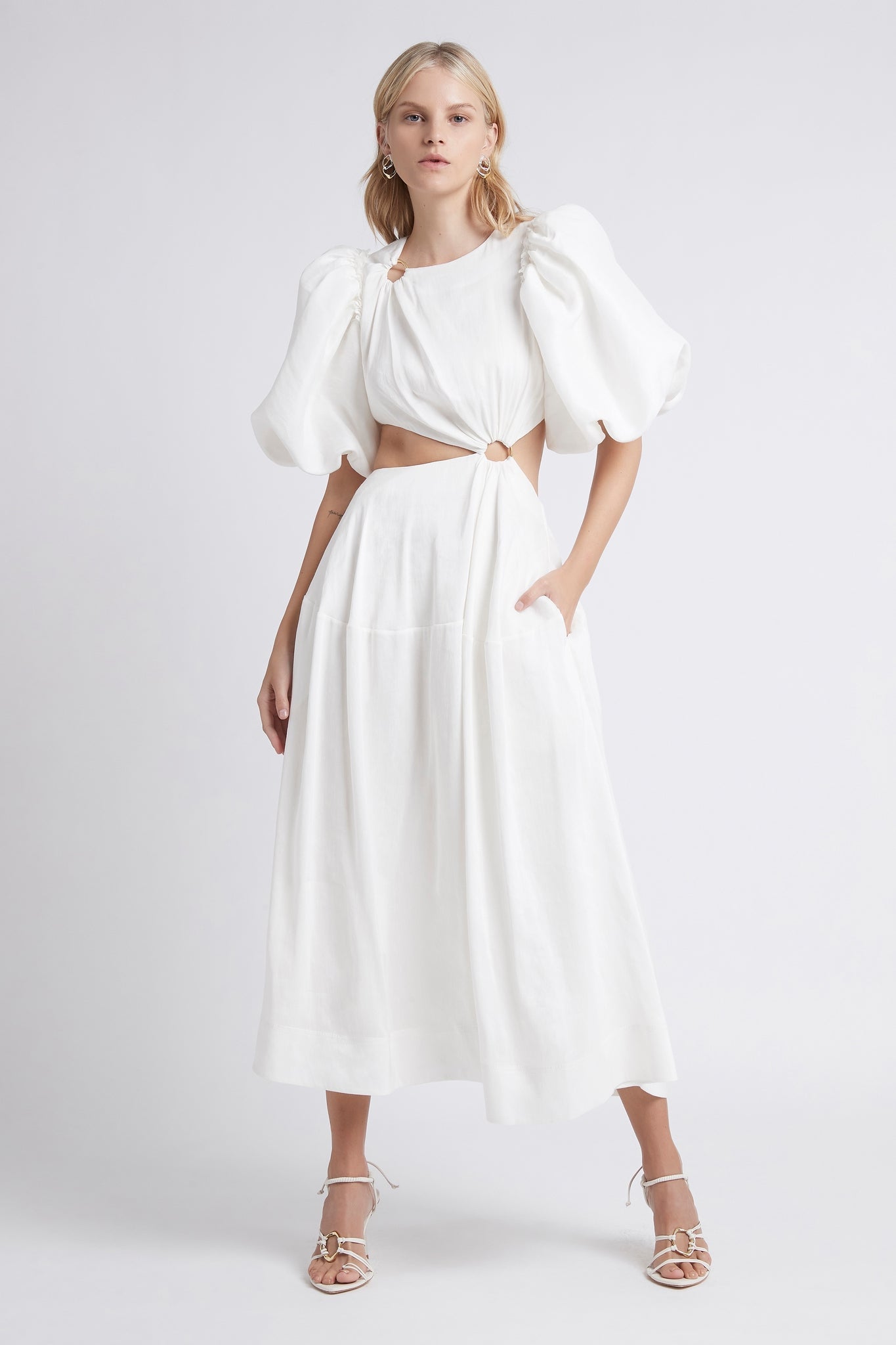 Vanades Cut Out Dress Ivory – Aje